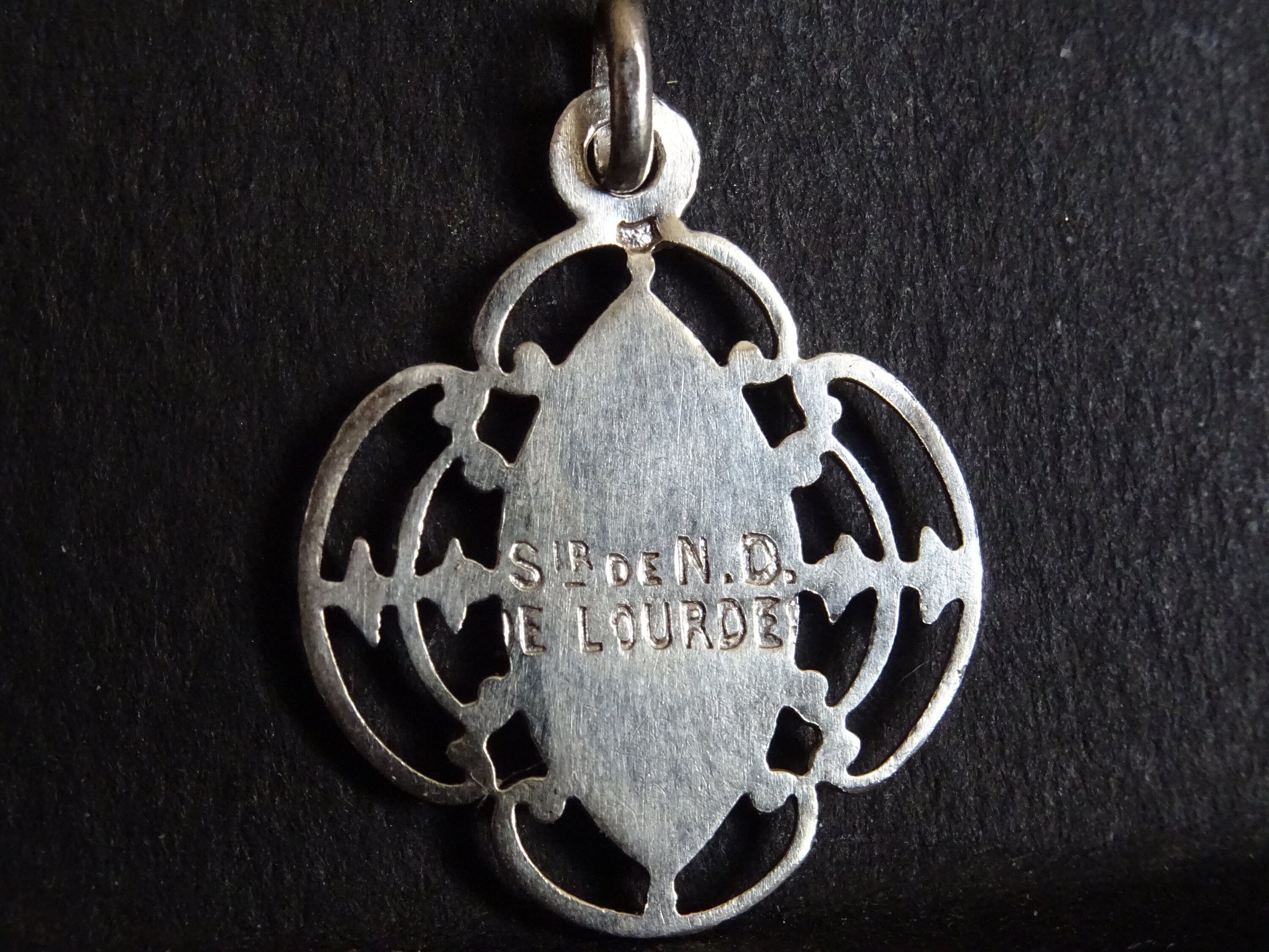 Rare Art Nouveau Our Lady of Lourdes Religious Medal Medallion Pendant ...