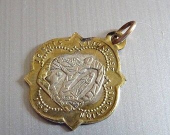 Vintage Our Lady of Lourdes Medallion: Gold & Silver Holy Charm - Etsy