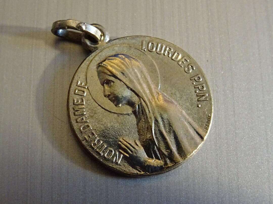 Our Lady of Lourdes. Pendant Medallion Holy Charm Medal T 547 - Etsy