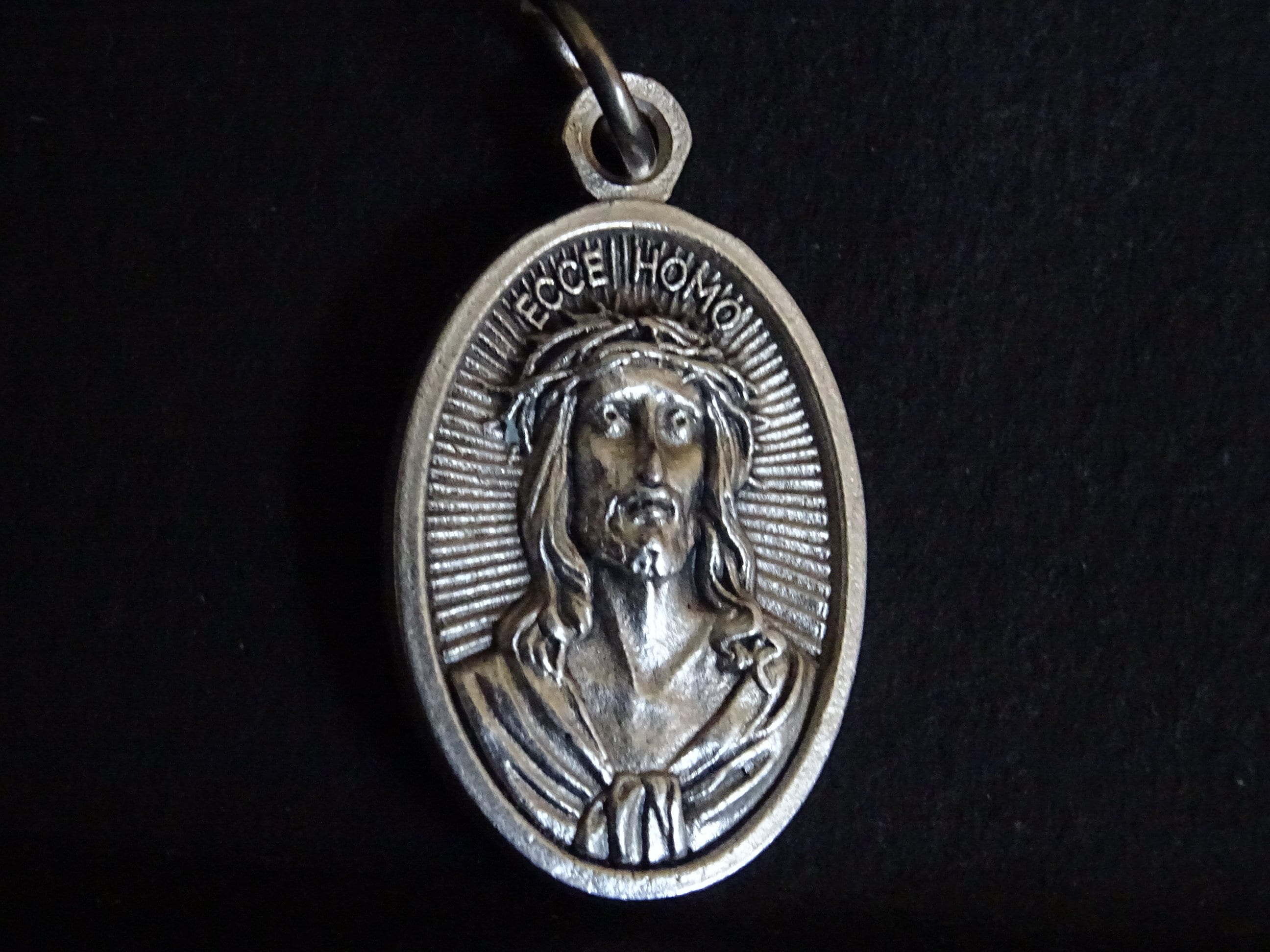 Couronne d'épines. Jesus Ecce Homo, Ruega Por Nosotros Médaillon Pendent Holy Charm P 177