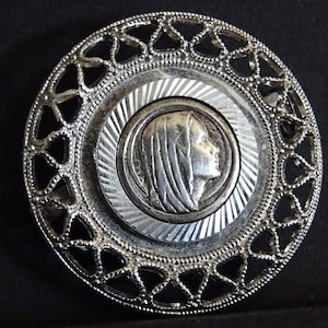 Our Lady Mary of Pilgrimage medal Brooch Badge Holy Charm P 899