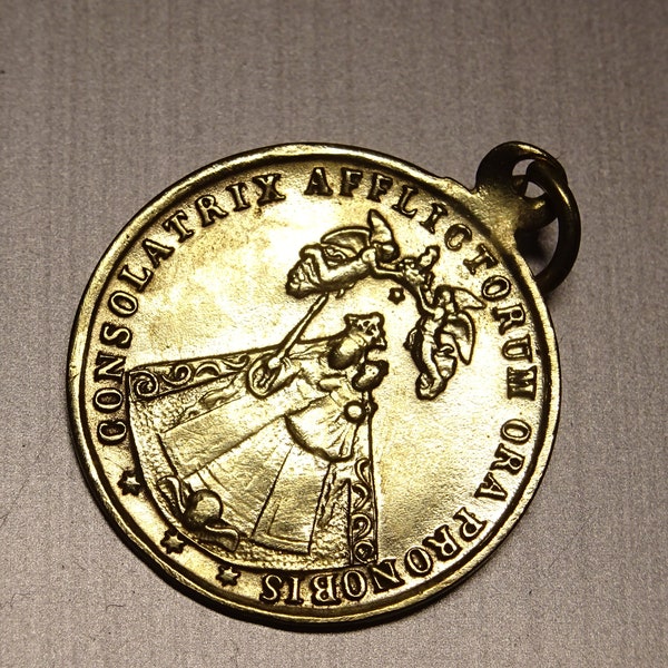 Erinnerung an Kevelaer / Consolatrix Afflictorum. memory of Kevelaer,  Our lady of Consolation. medallion pendent Holy Charm BB 633