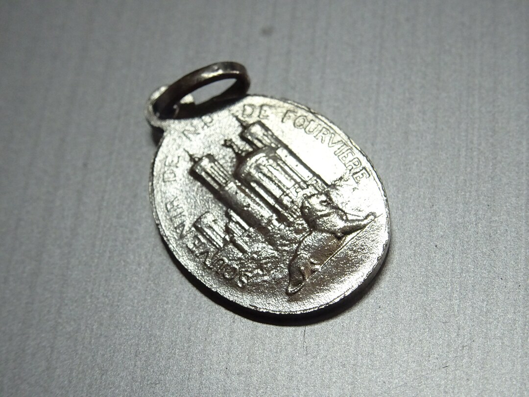 Vintage Notre Dame De Fourvière Medallion - French Holy Charm - Etsy