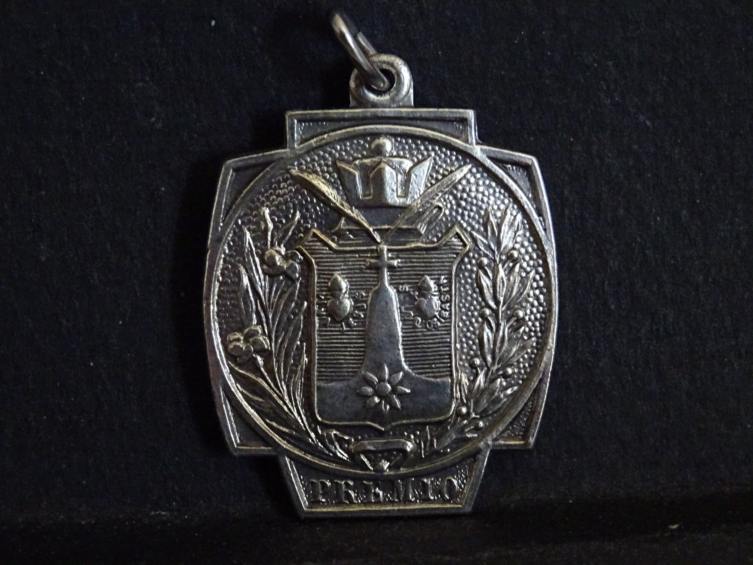 École de La Compagnie Santa Theresa Jesus Médaille Espagnole Antique Catholique Pendentif Médaillon
