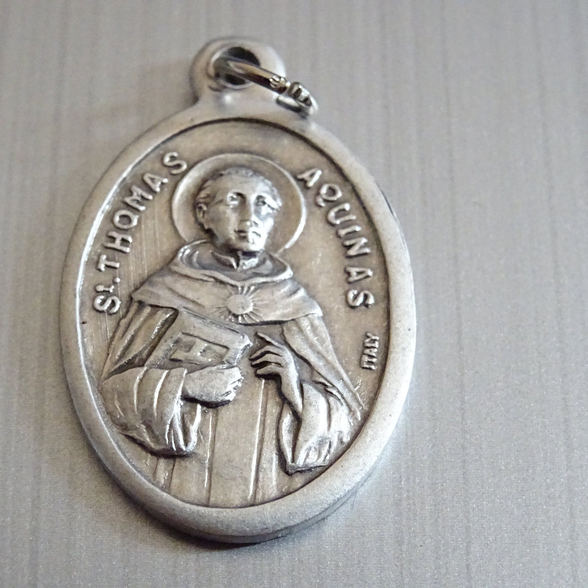 Saint Thomas d'aquin. La Citation Célèbre Était, L'amour Suit Connaissance. Médaille Pendente Medail