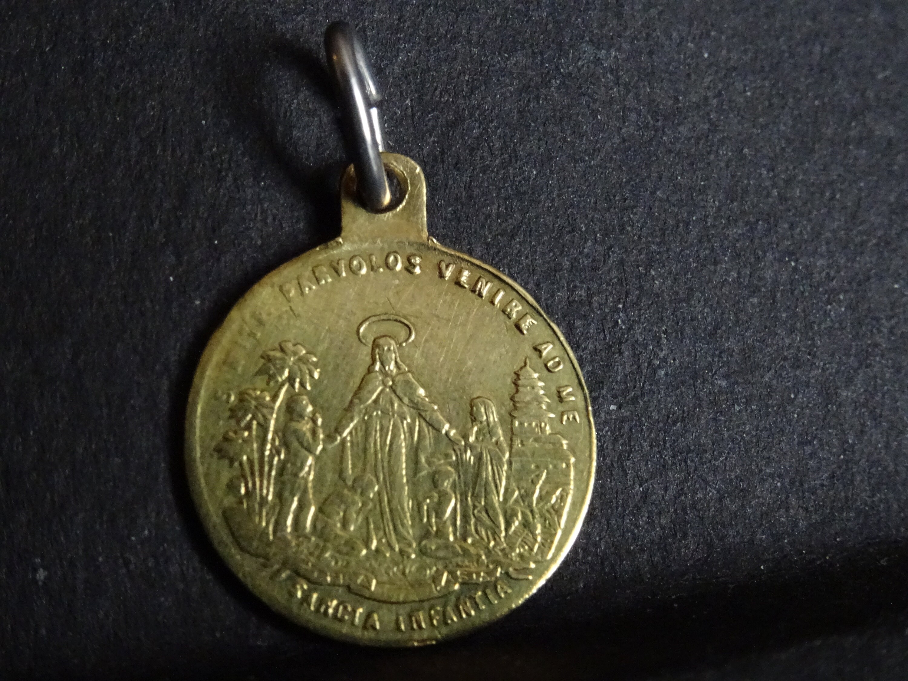 Sainte Enfance Catholique Vierge Marie Priez Pour Les Enfants Médaille Medaille Vintage Religieux Sa