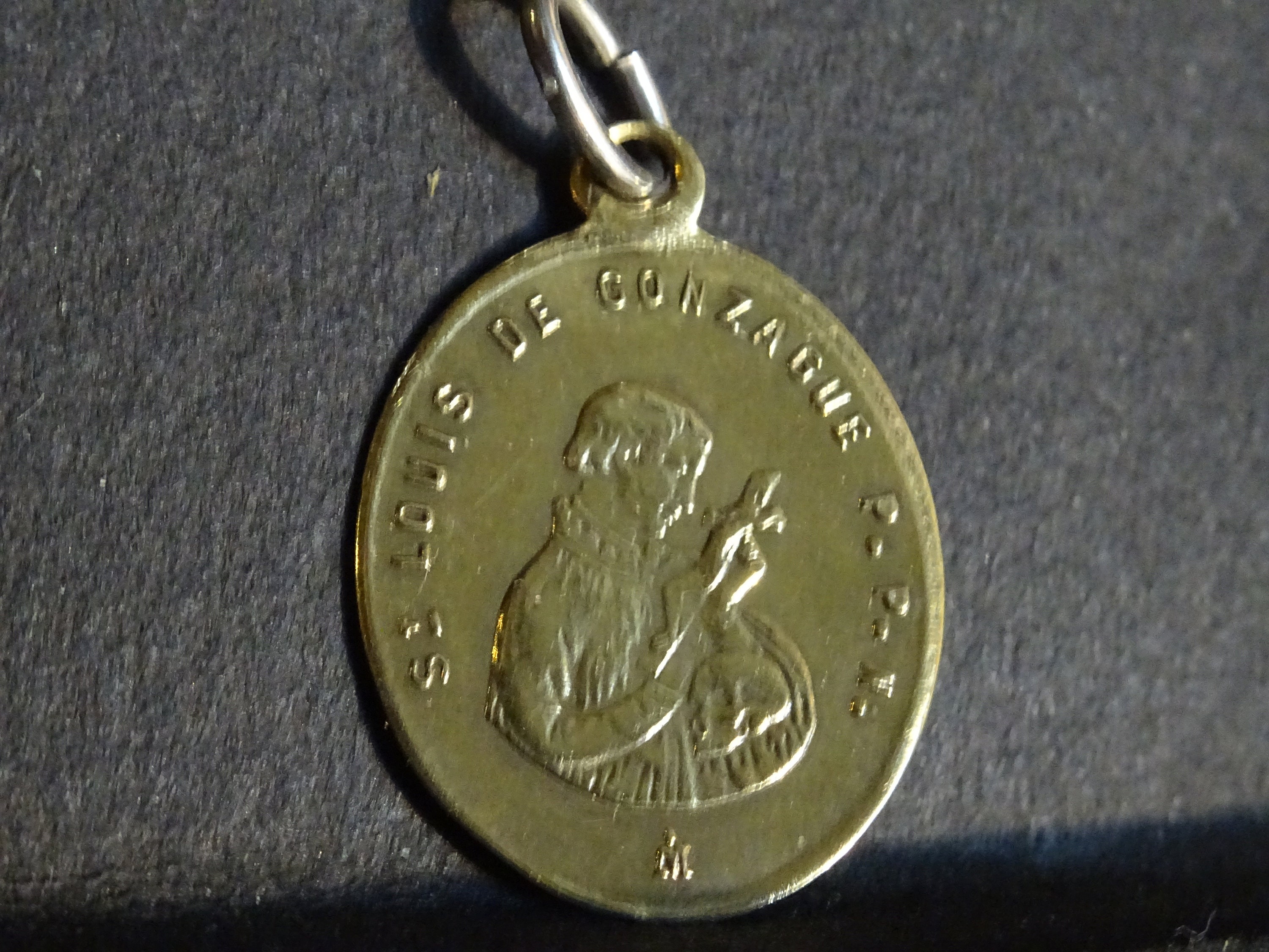 Saint Louis de Gonzague Jean-Baptiste Patron Des Bergers, Bétail Religieux Français Pendentif. Médai