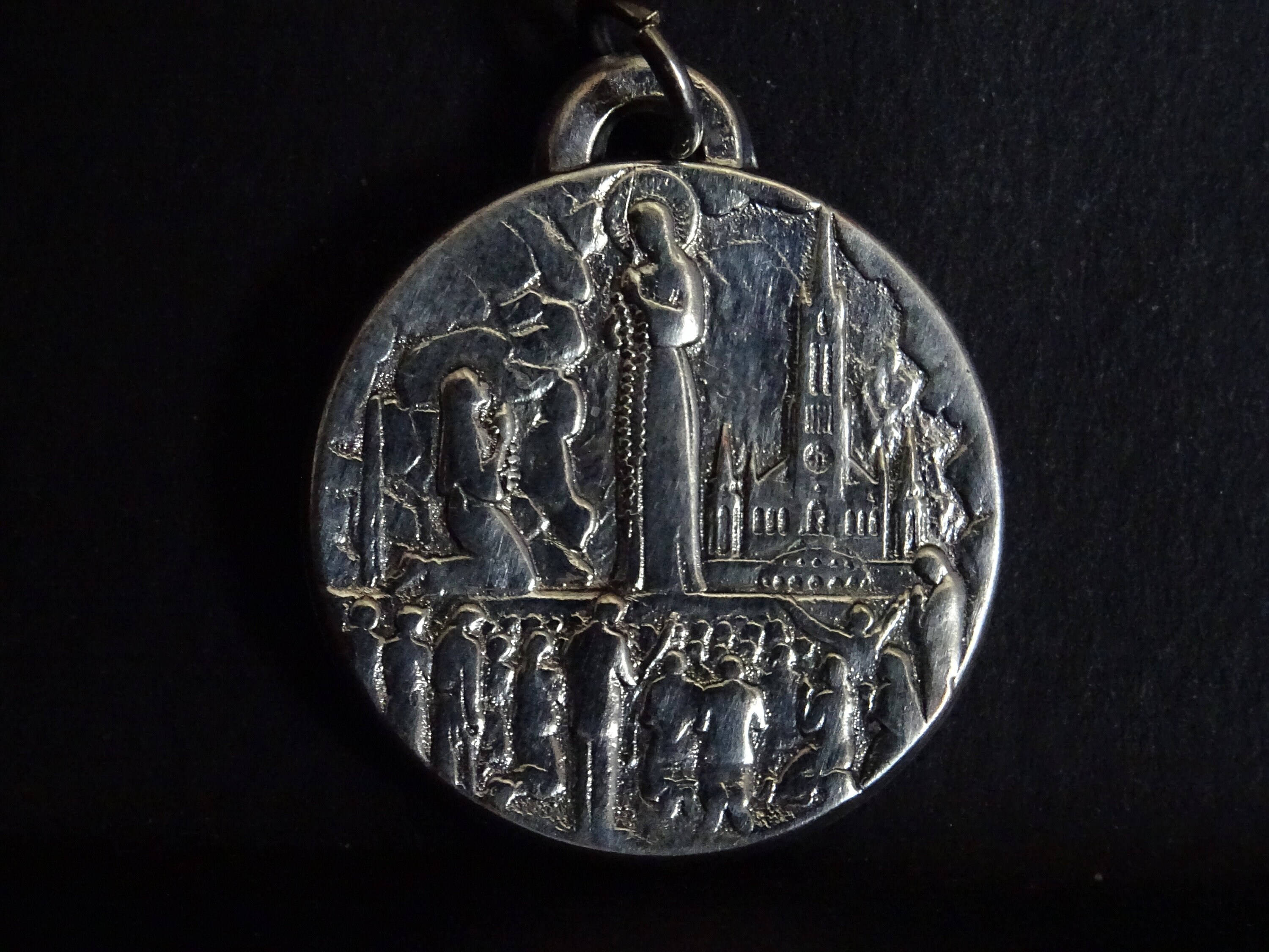 Millésime Argent Notre Sainte Dame Vierge Marie Centenaire Lourdes Médaille Souvenir Medaille Penden