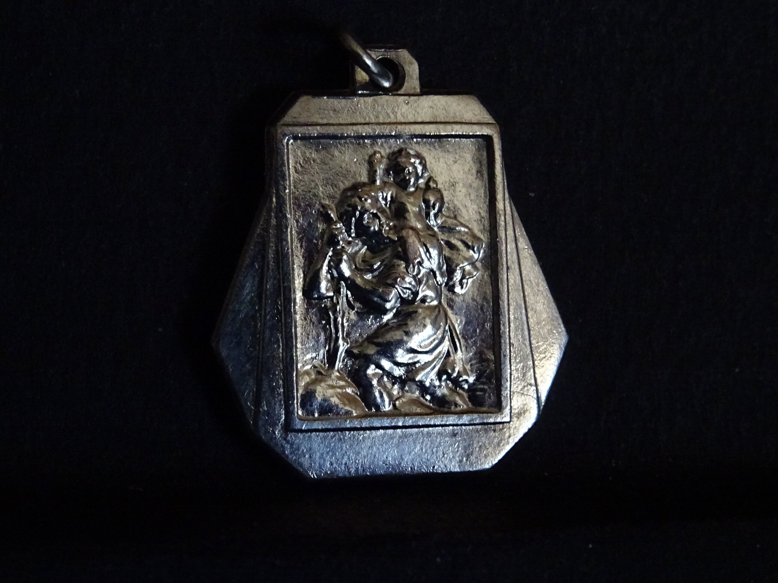 st. Christopher Call A Priest Médaille Médaillon Pendent Medaille Holy Charm P 200