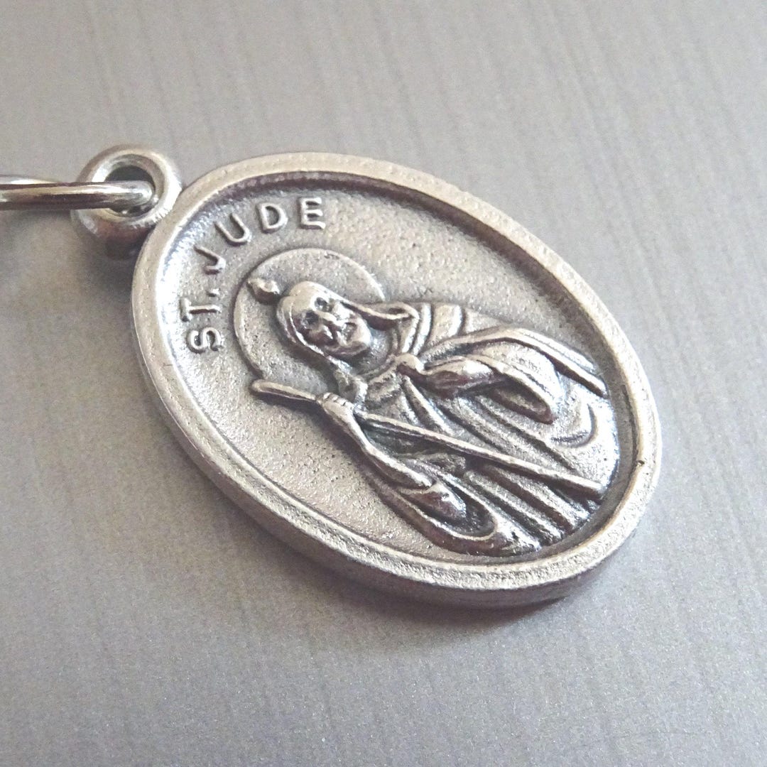 St. Jude Silver Medal Medallion: Patron Saint of Desperate Causes - Etsy