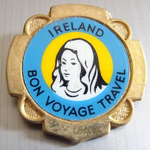 Irland Bon Voyage Travel Abzeichen Brosche Schmuck religiösen Token T 54 E103