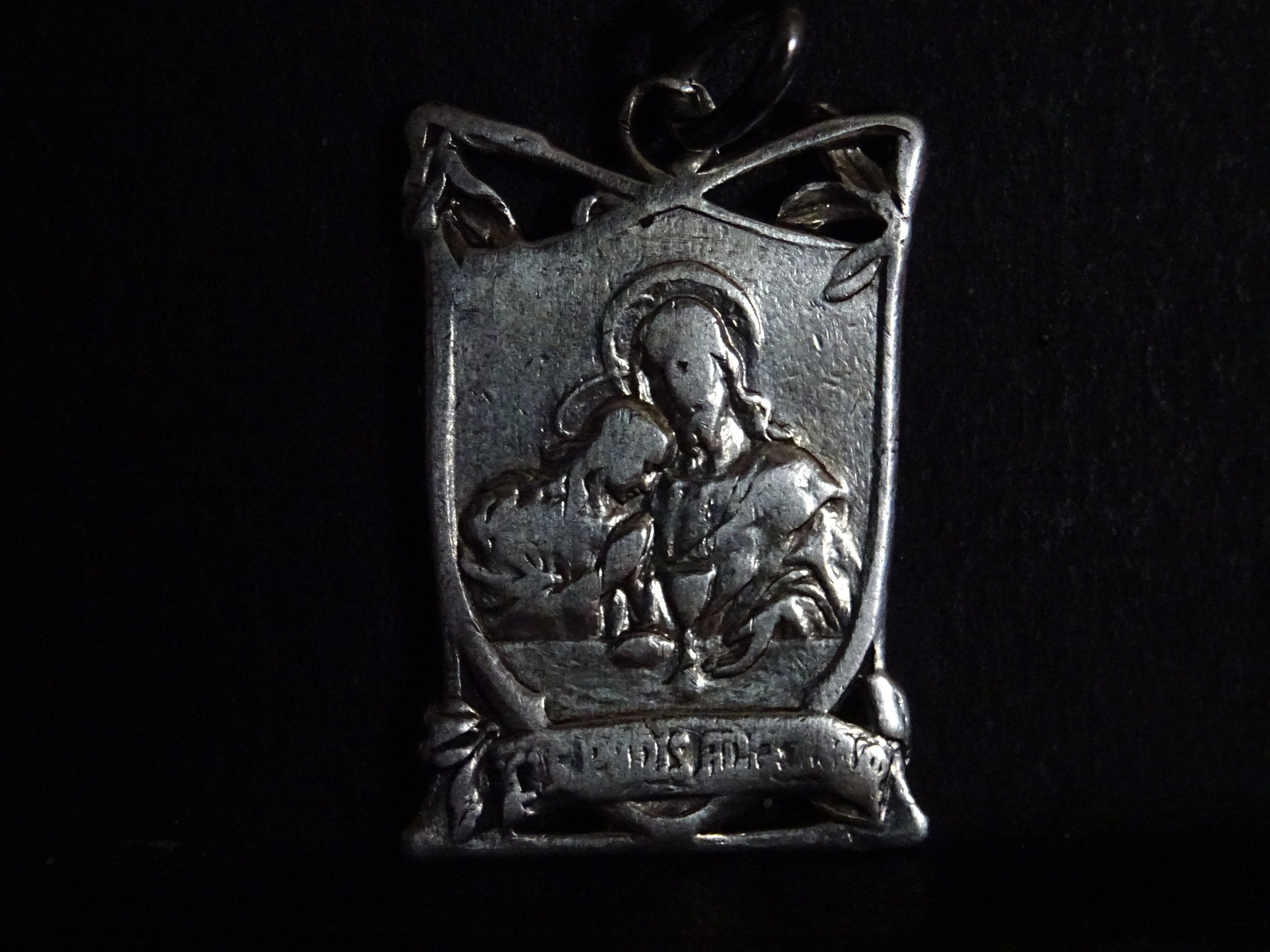 Dernière Cène sur Le Dos 8 Décembre G H Juin 1911. Antique Catholique Pendentif Médaillon Saint Char