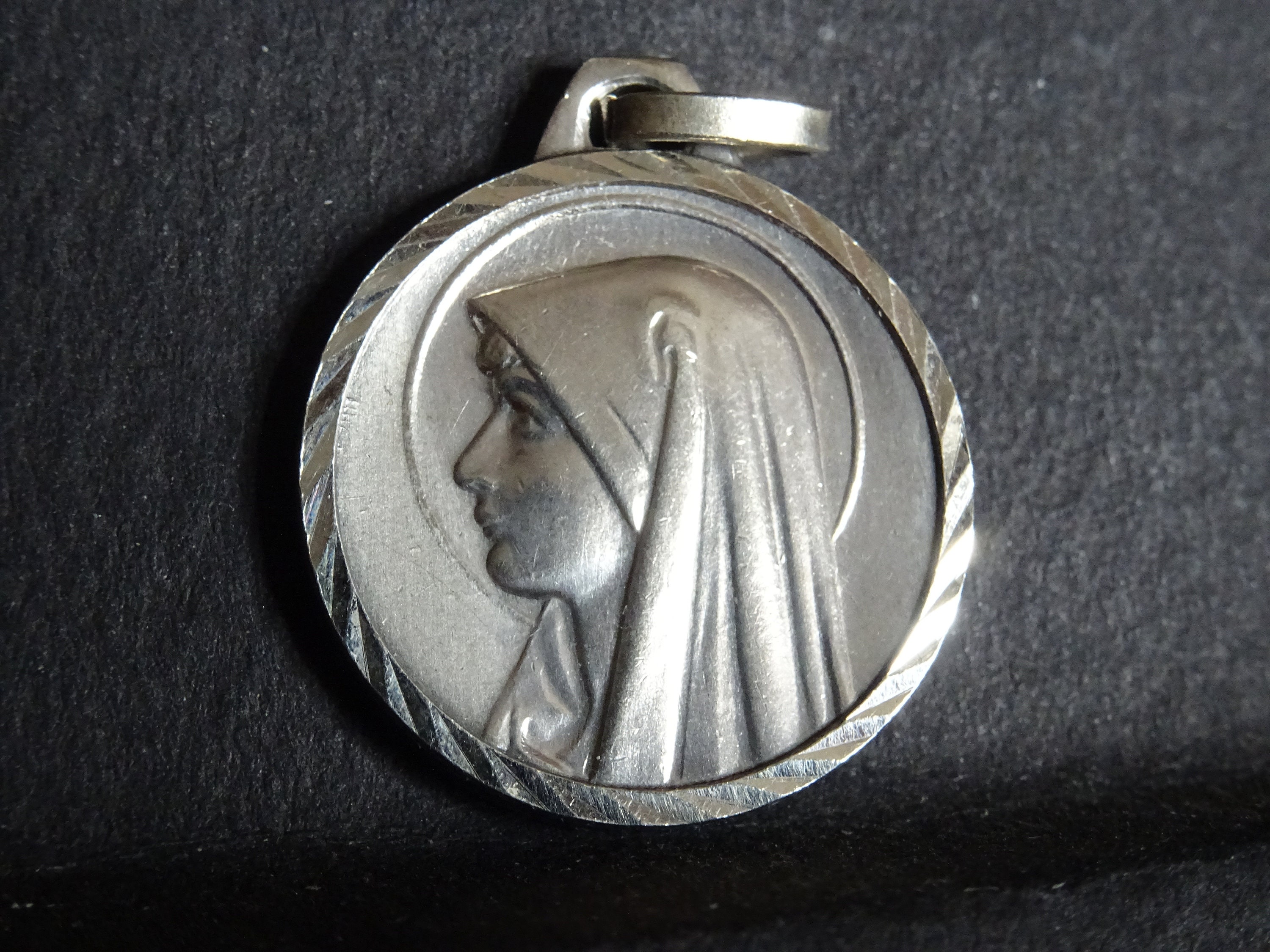 Virgin Mary With Halo French Lourdes Pendant. Medal Medallion - Etsy UK