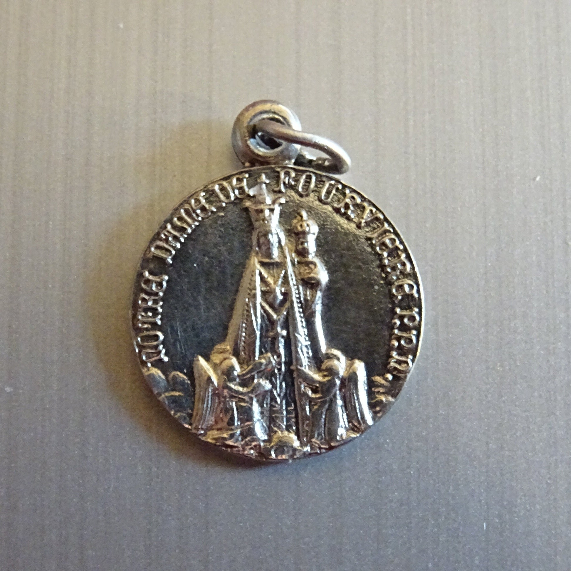 Vintage Notre Dame De Fourvière Medallion - French Holy Charm - Etsy