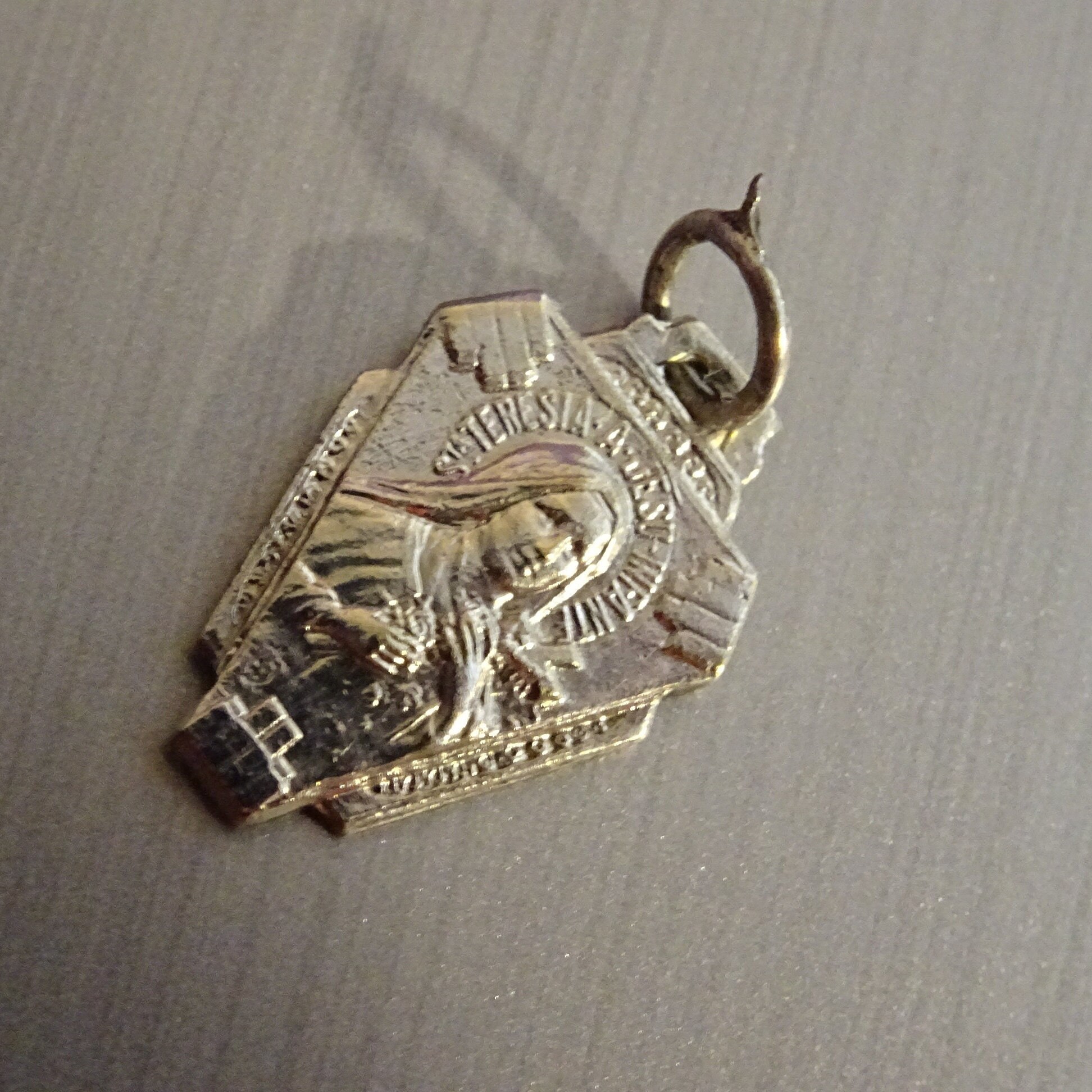 st Teresia, Petit/Médaillon Religieux Pendentif Saint Charme D 351