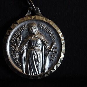 Premier Massage Apparition at Trois Epis 1491. Medal Vintage Catholic Pendant Medallion Holy Charm P 214