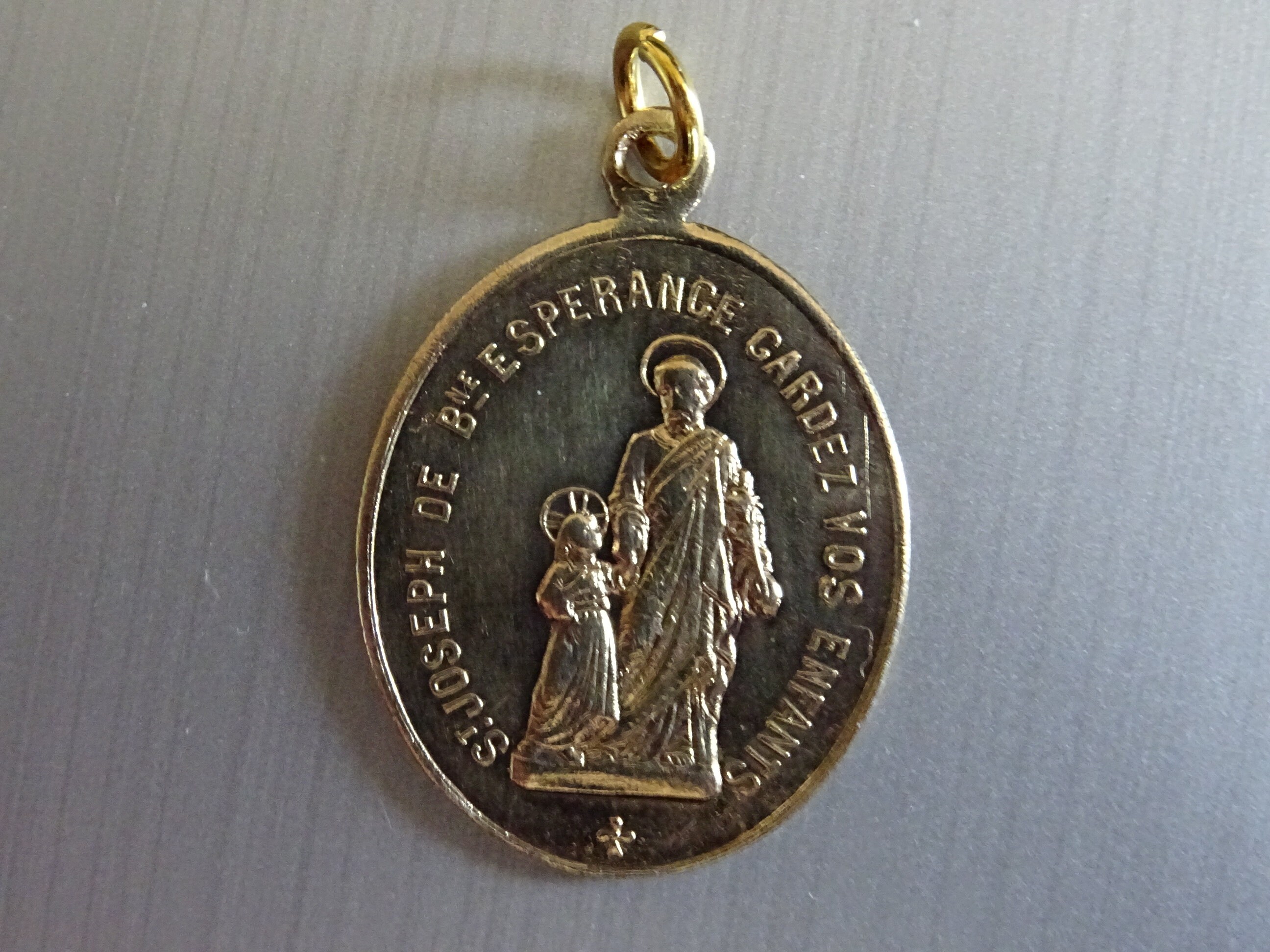 Notre-Dame de Bonne-Espérance. Notre Dame Bonne Espérance Saint Joseph, Médaillon Pendent Medaille C