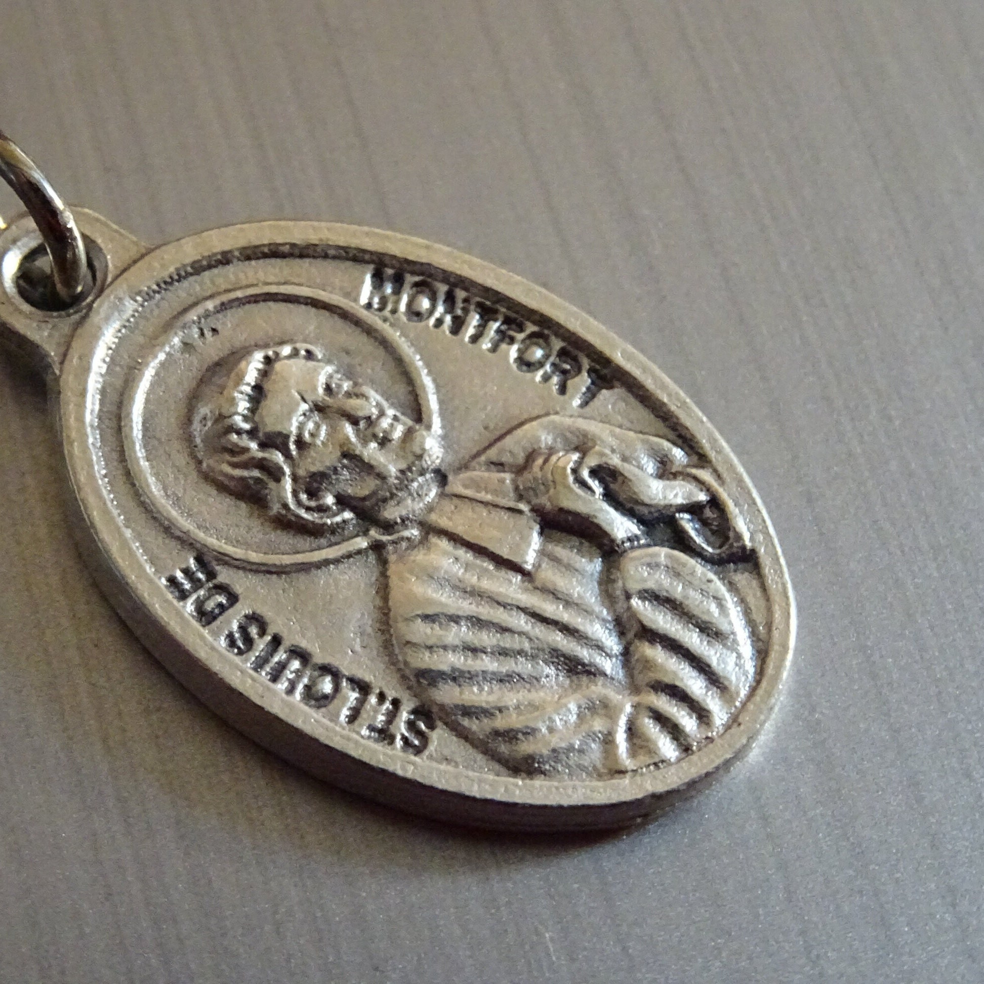 Saint Louis de Montfort - Patron Des Prédicateurs, Médaille d'argent Médaille Pendente Saint Charme 