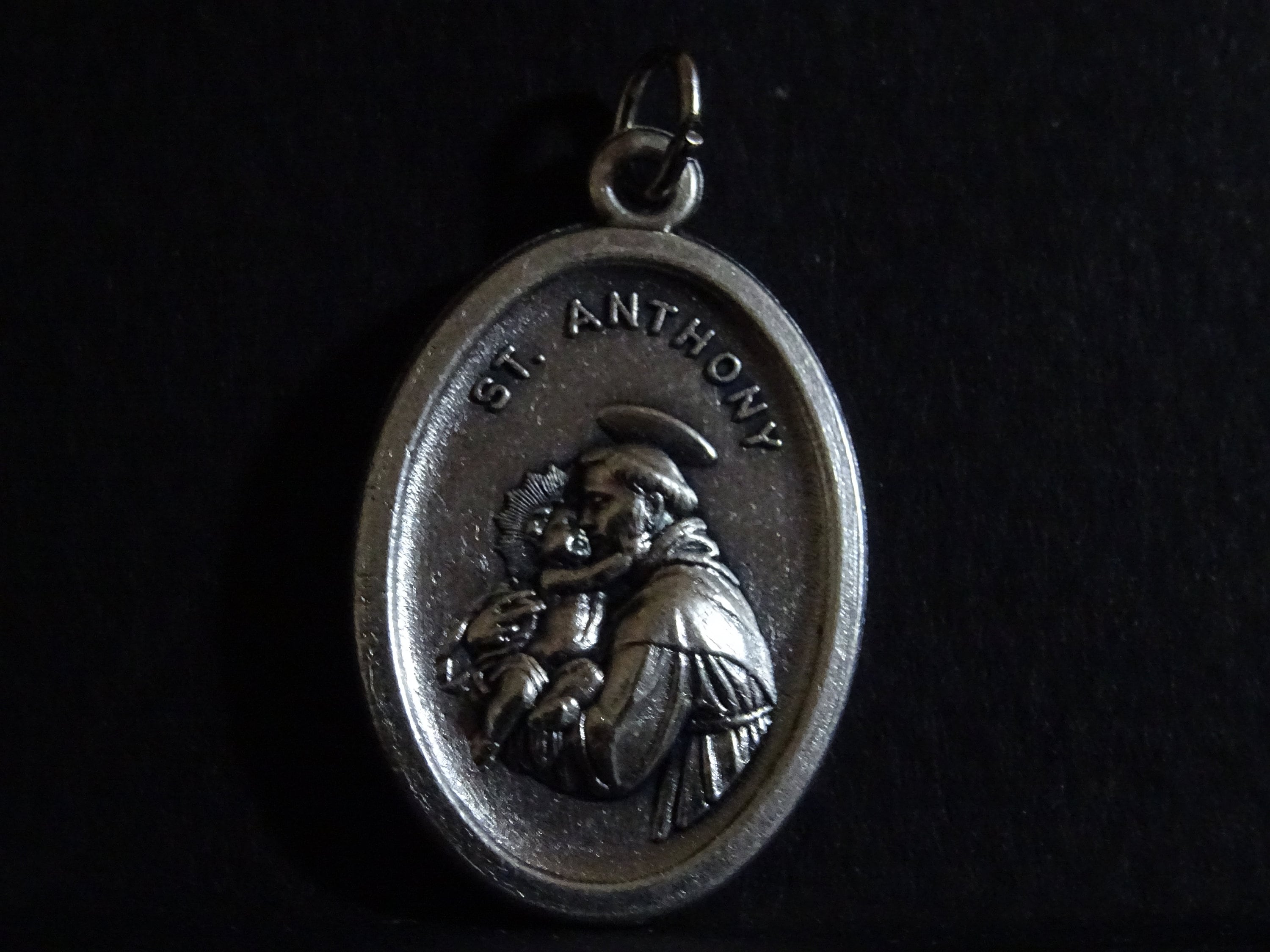 Vintage Medaille Anthony | Saint-François - Saint Patron Des Choses Perdues et Volées Personnes Âgée