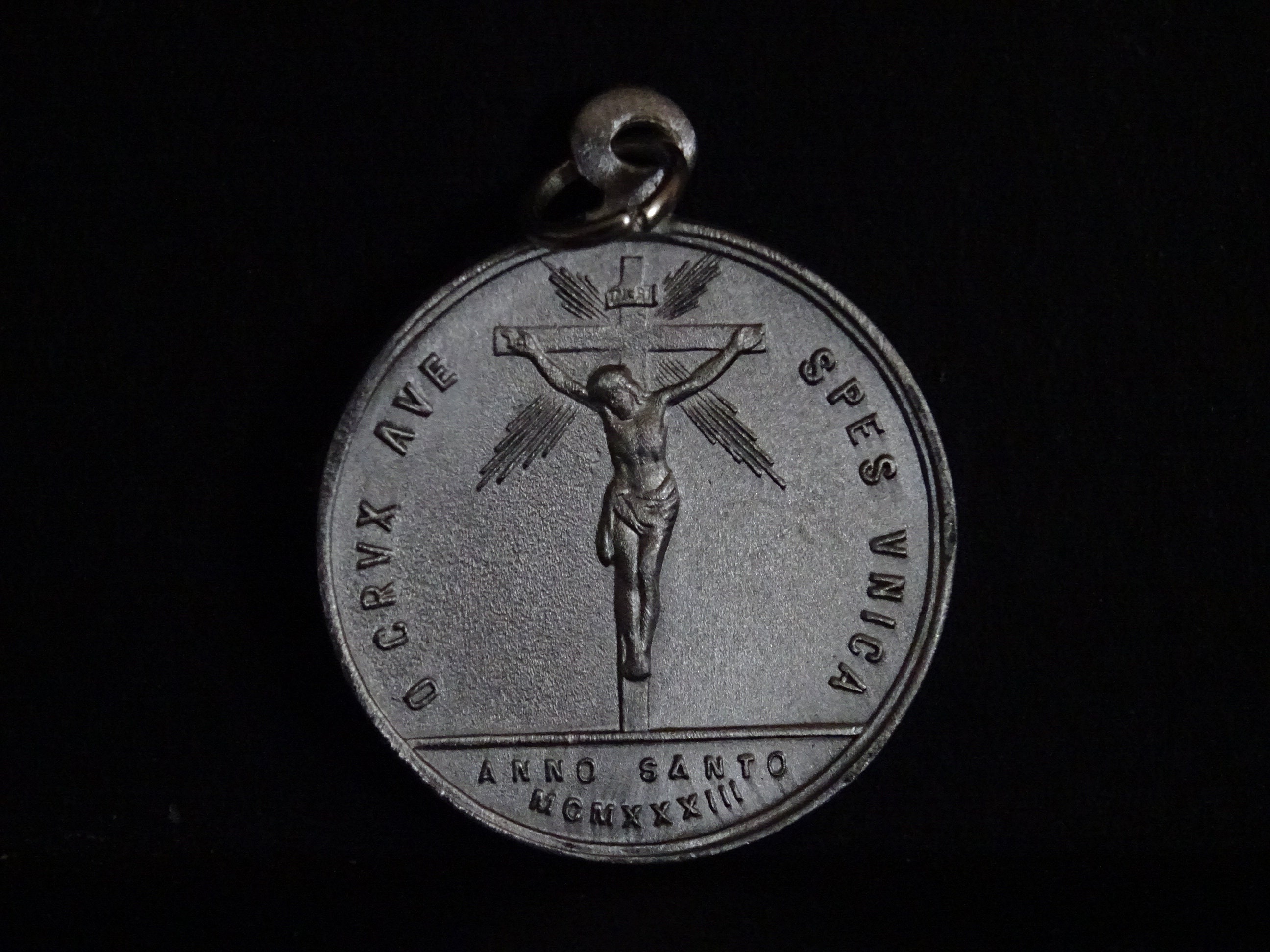L'oiseau Unique de La Croix Portugais Anno Santo Médaille Religieuse Antique Catholique Pendentif Mé