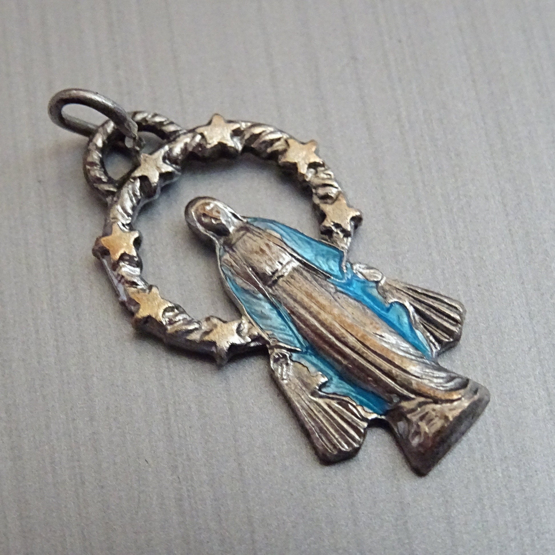 Miraculous.our Lady Star, Émail/Médaillon Religieux Pendentif Saint Charme D 337