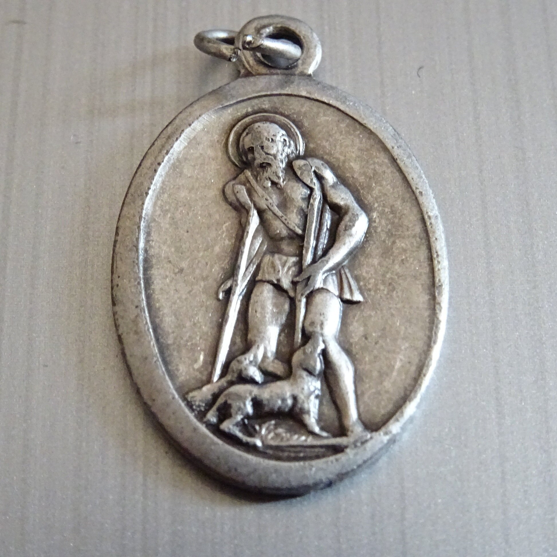 Saint Lazare, Le Saint Patron Des Pauvres et Malades. Médaille Médaillon Pendente Saint Charme B 563