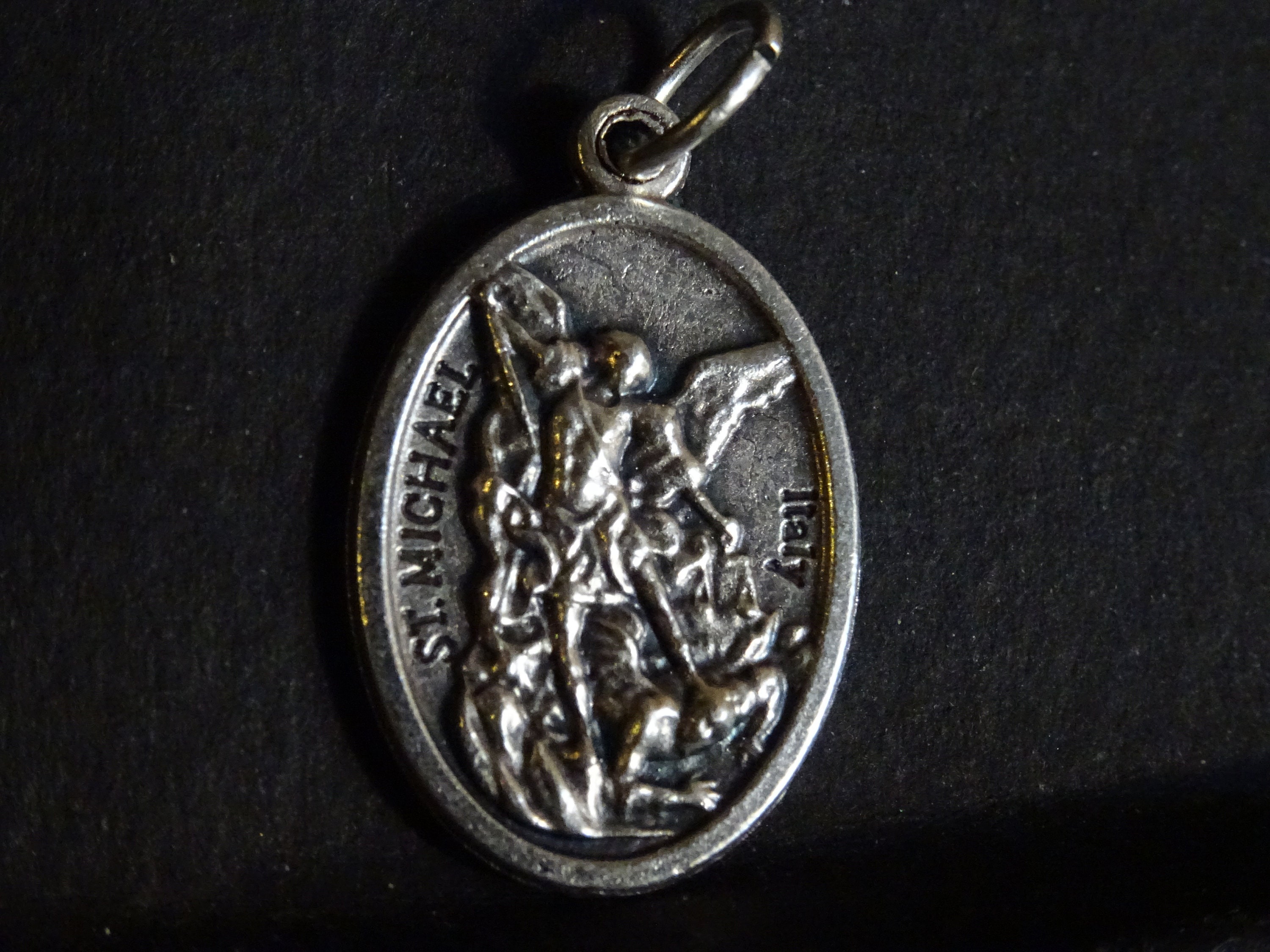 Saint Michel Saint Patron Des Marins, Parachutistes, Militaires. Médaille d'argent Médaille Pendente