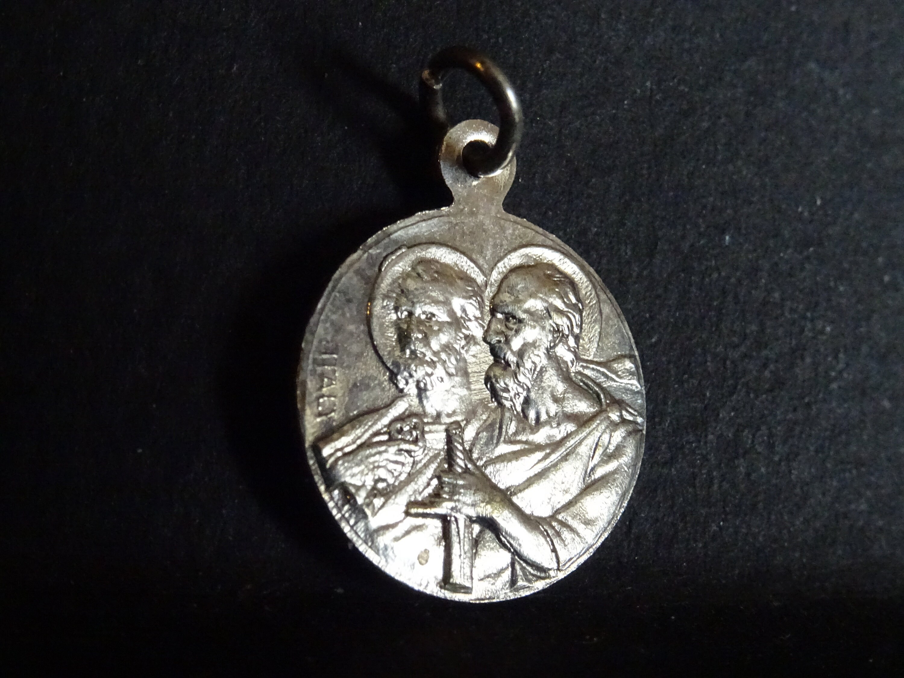 Christian John Johannes Xxiii Silver Plate Italie, Médaillon Pendent Medaille Holy Charm