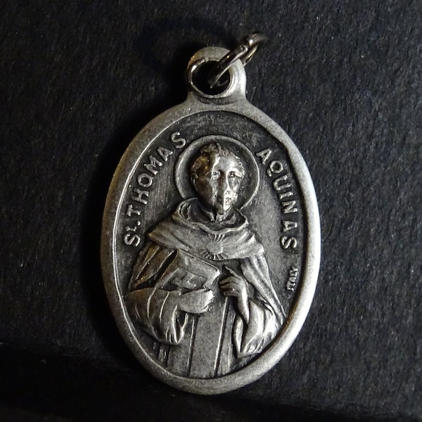 St. Thomas Aquinas  patron saint of Students, Medallion Pendent T 159