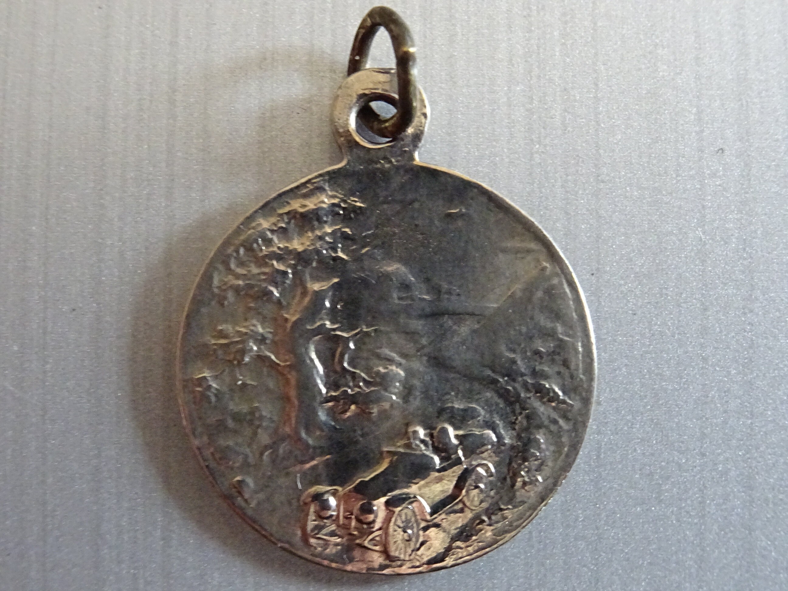 st. Christopher, Car, Par Becker. Médaille Médaillon Pendente Saint Charme B 118