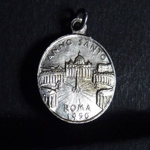 Christian Medal Pope Pius XII, Anno Santo 1950  medallion pendent medaille Holy Charm