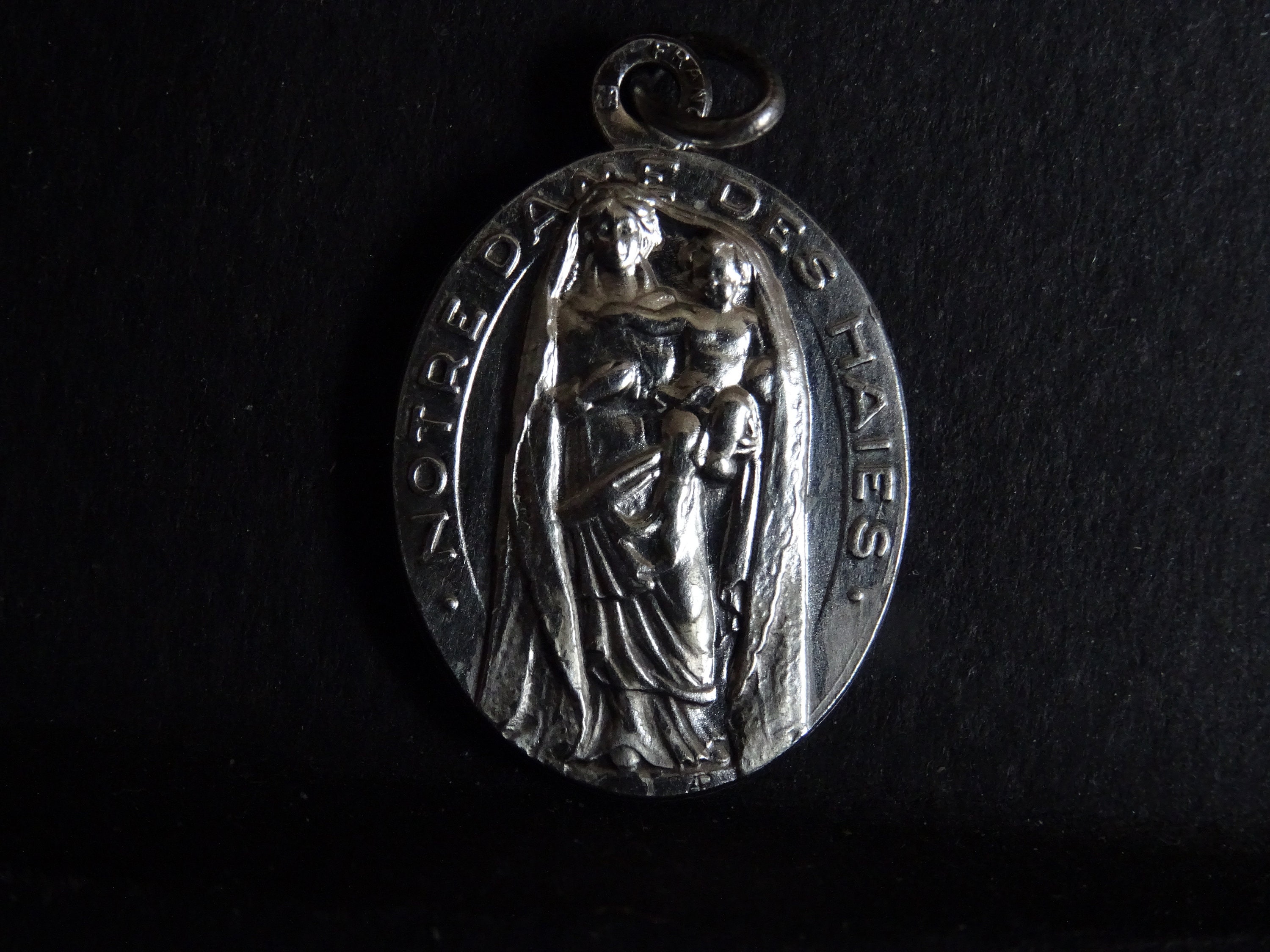 Notre-Dame de Haies. Chapelle. Maroilles Signé Ap Médaillon Pendent Medaille Holy Charm