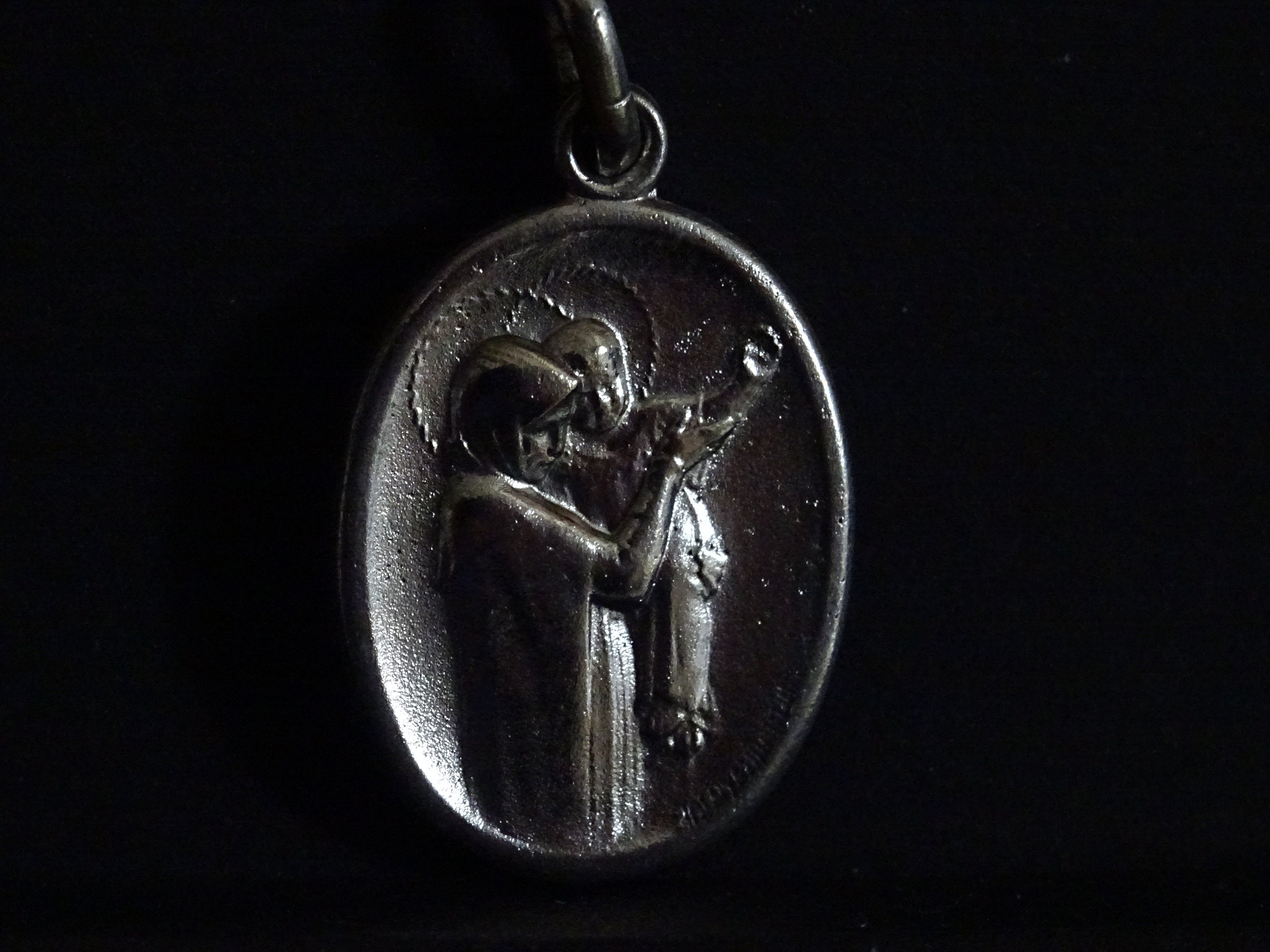 Marie et Jésus Médaille Antique Pendentif Saint Charme Médaillon