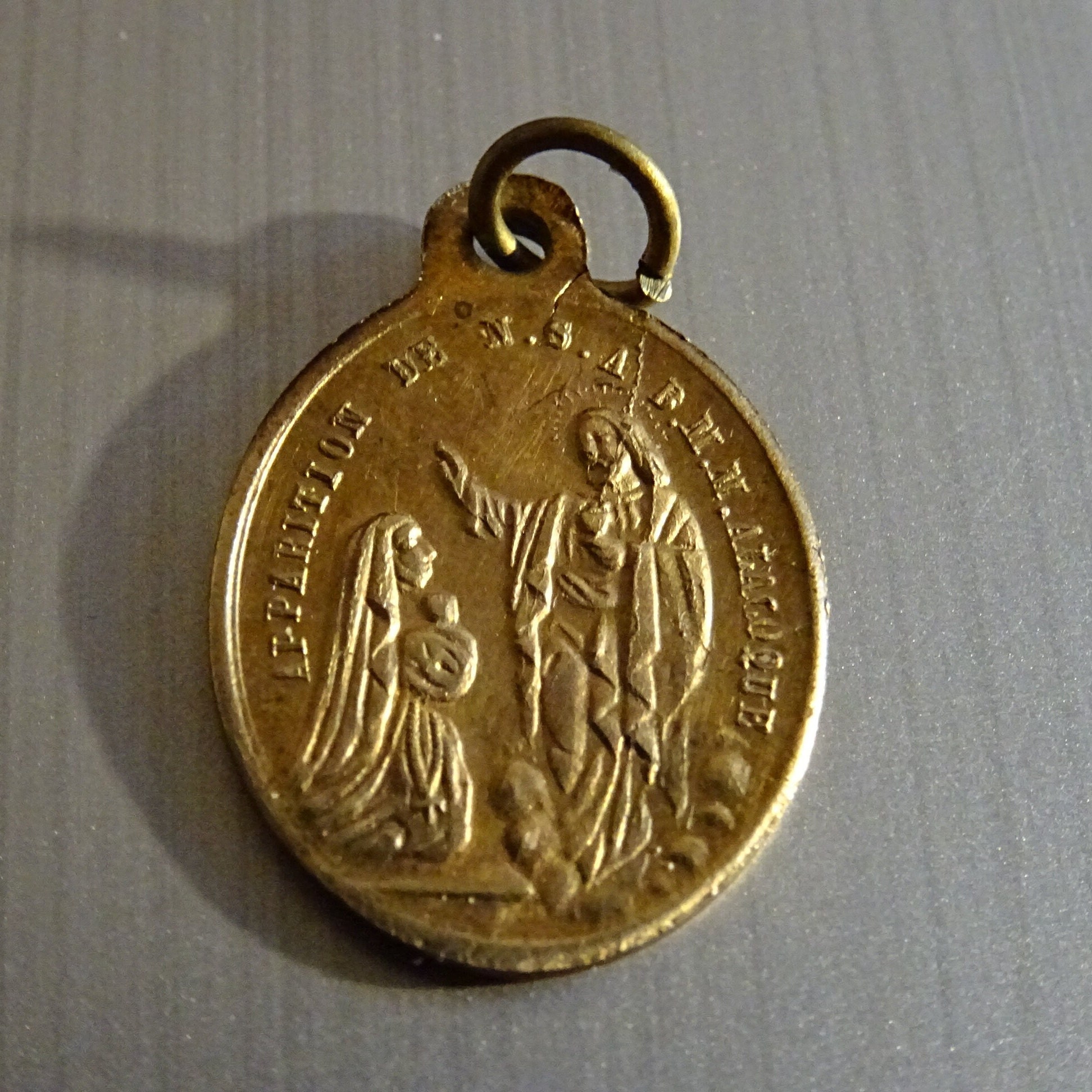 Apparition Du Sacré-Cœur à Marguerite-Marie Alacoque. Médaille Vintage Pendente Médaille Saint Charm