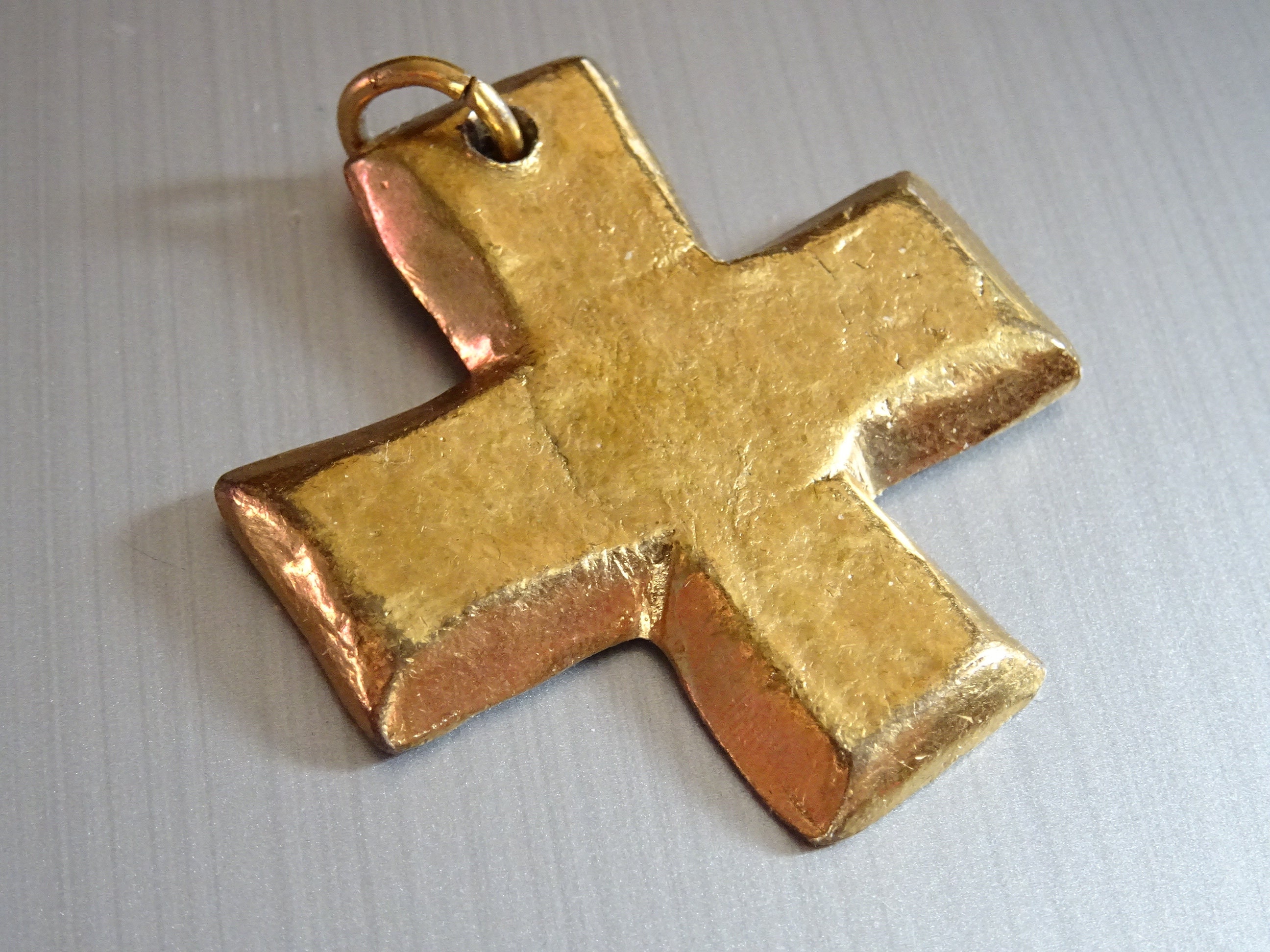 À Facettes Mozambique Gemme Grenat Argent Pendentif Main Vintage Bijoux