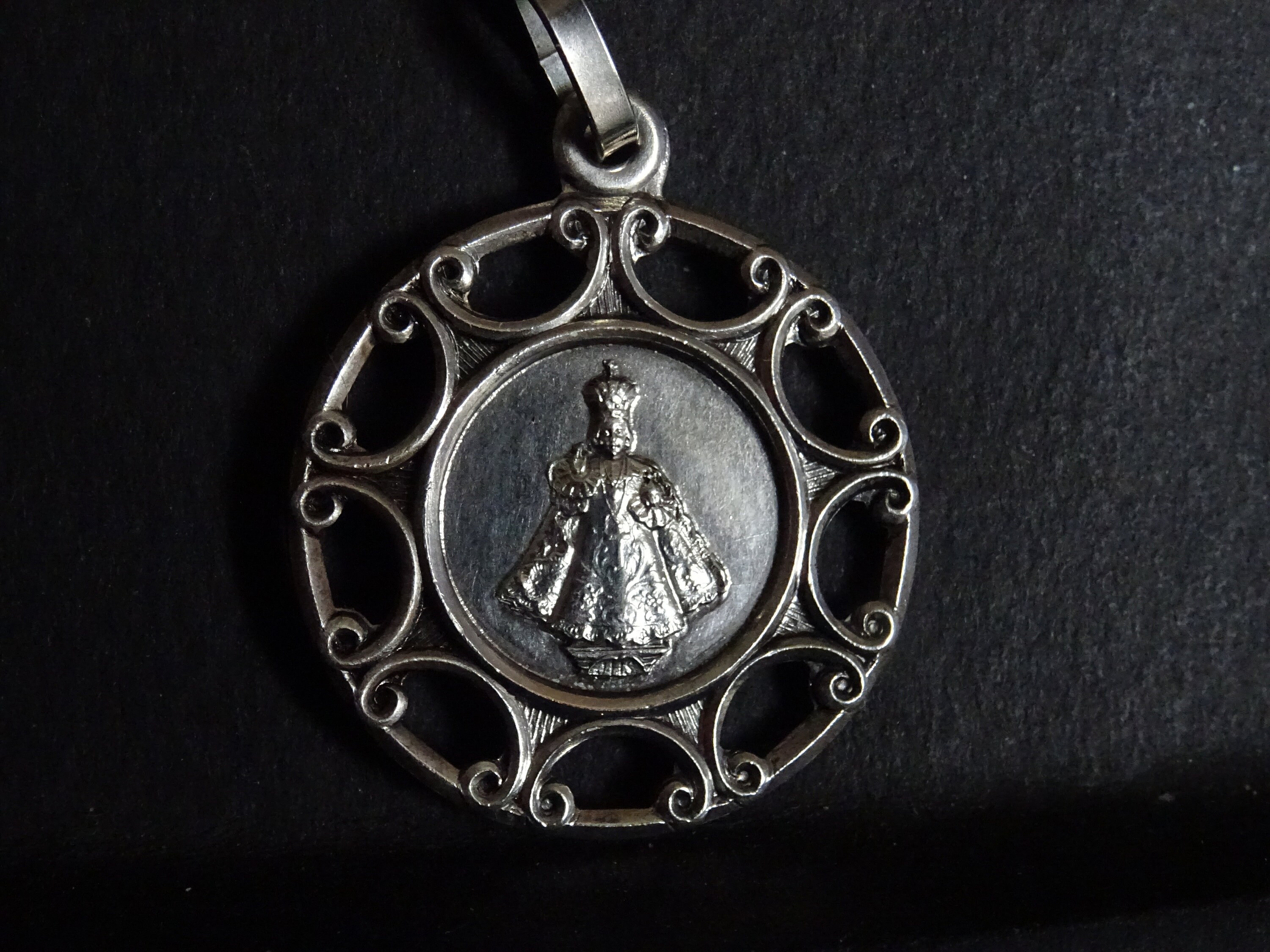 Lady Pillar/Pilar Patron Saint de La Police et Des Postiers Holy Charm Medal Antique Catholic Pendan