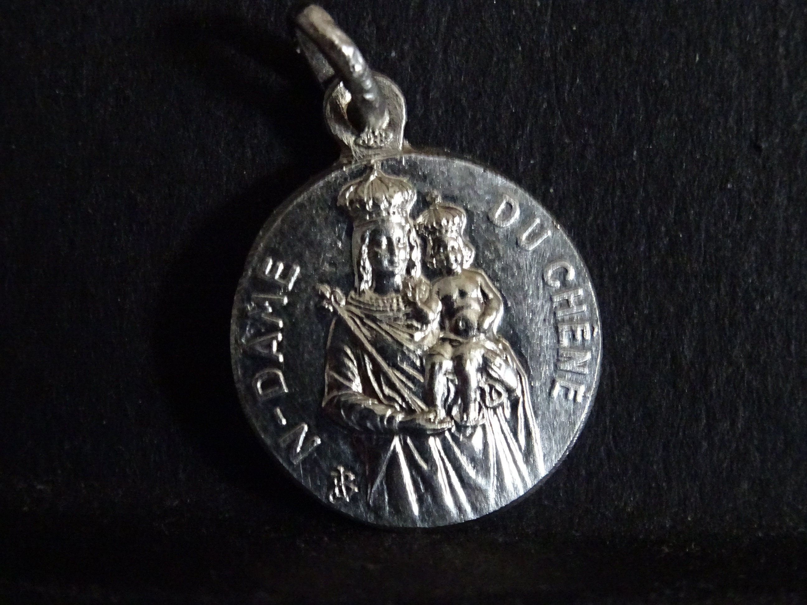 Notre-Dame de Chene.1494 Antique Catholique Pendentif Médaillon Saint Charme P 416