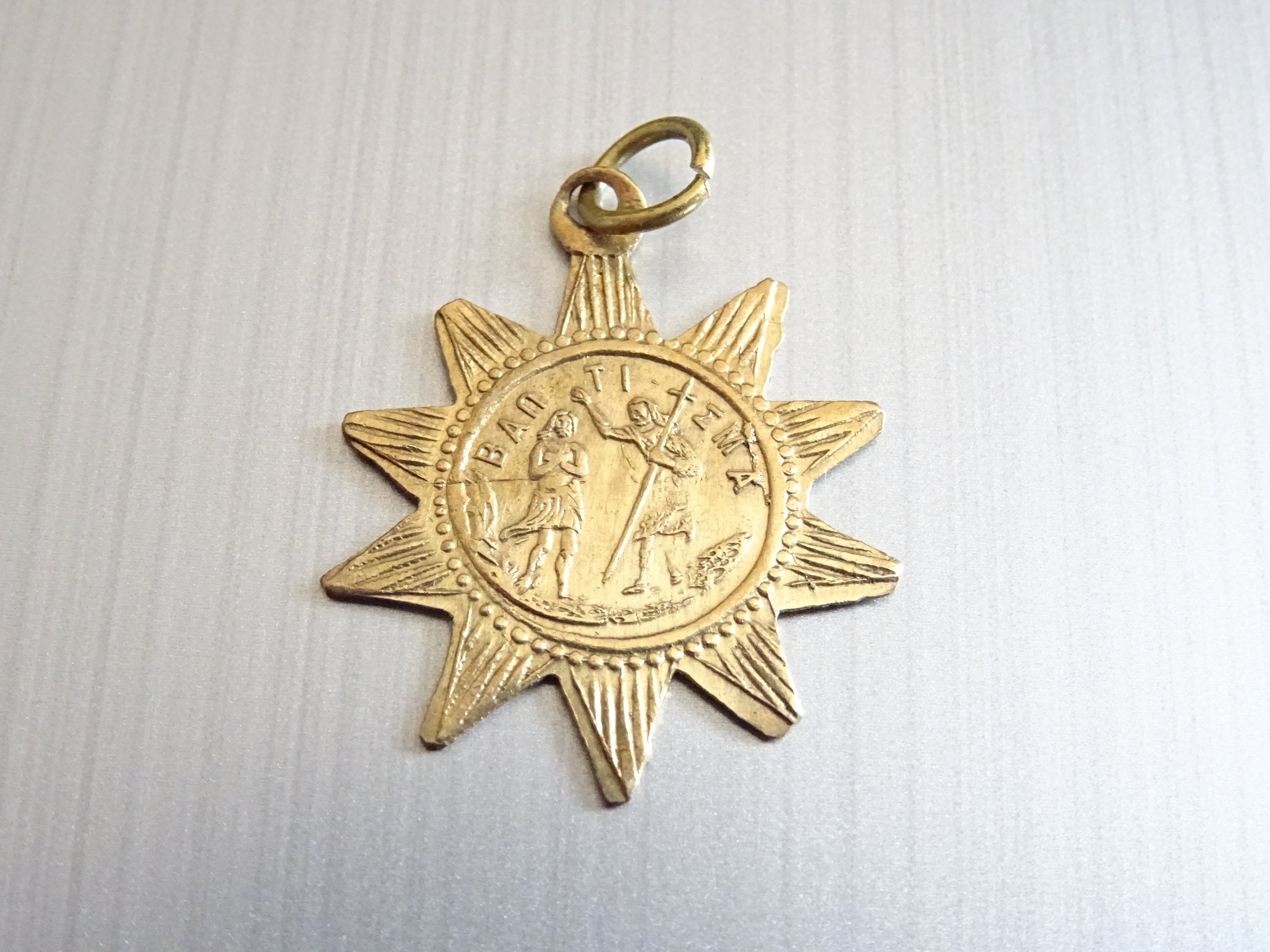 Étoile de Bethléem. Crèche. Mince. Sainte Médaille. Saint Charme Pendentif Médaillon Medaille P 811