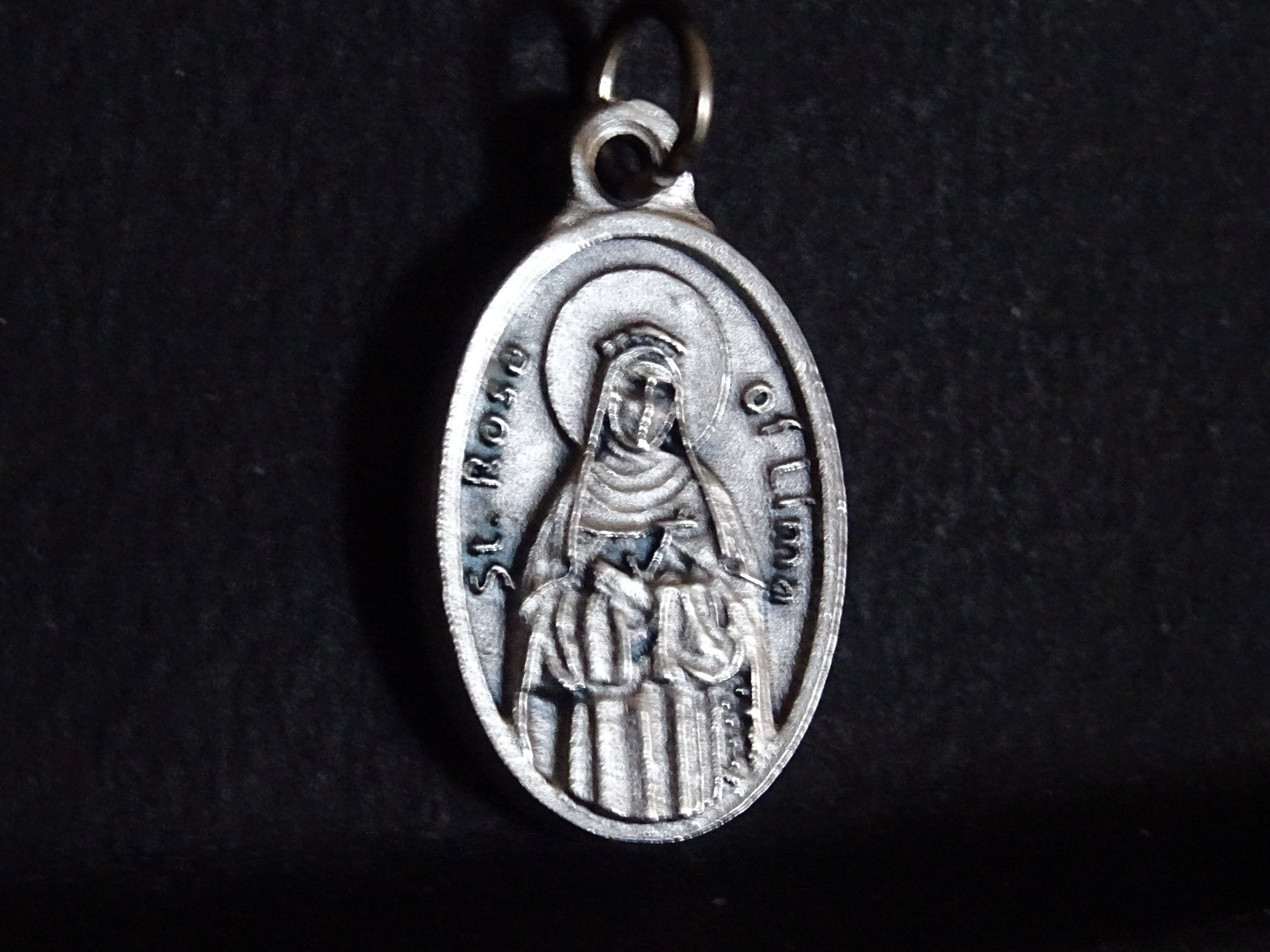 Sainte Rose de Lima. Saint Patron Du Pérou et Toute L'amérique Sud Ruega Por Nosotros. Médaillon Pen