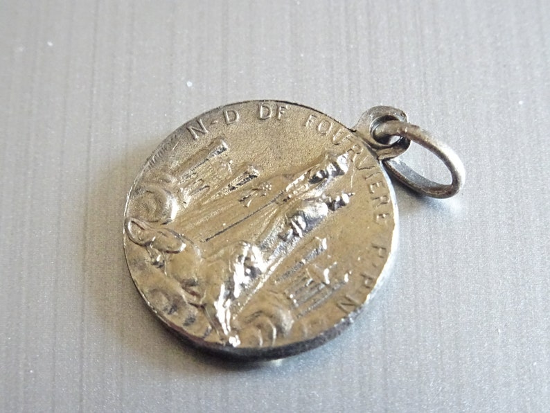 Vintage Notre Dame De Fourvière Medallion Charm - Etsy