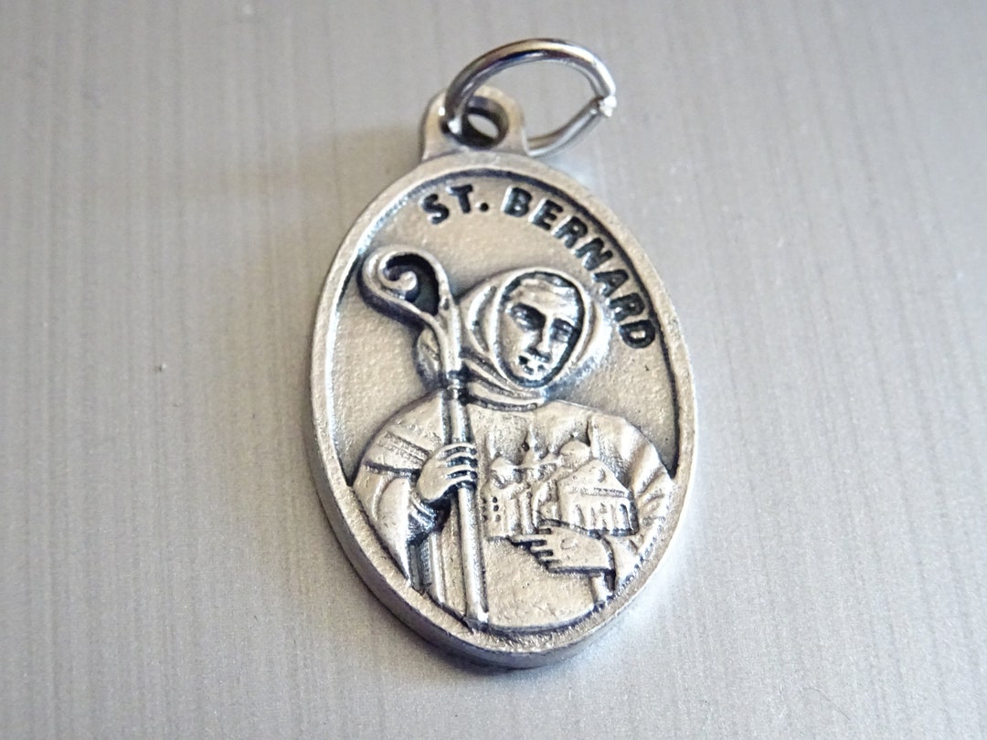St. Bernard. Patron Saint of Bees, Candlemakers Beekeepers. Silver