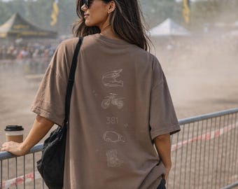 Custom Fine Line Motocross Number Shirt | Moto Graphic Tee | Personalized Dirt Bike Shirt | Race Day Back Print