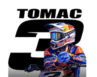 Eli Tomac 3 ET3 Moto Rider PNG Digital Download | Youth Dirt Bike | Supercross | Motocross