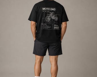 Custom Moto Dad Factory Spec Graphic Tee | Motocross Number Shirt | Track Day Shirt | Biker Dad Style | Race Day Outfit | Moto Husband