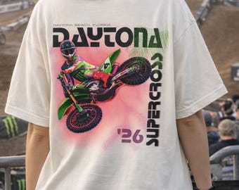 Daytona Supercross 26 x Sexton T-Shirt | Motocross Graphic Tee | Supercross Sexton Fan Shirt | Dirt Bike Racing Tee