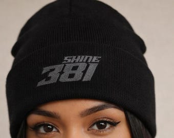 Custom Embroidered Beanie for Moto Moms, Race Dads and Riders | Personalized Name & Number Trackside Cold Weather Hat