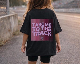 Take Me to the Track Girls Moto Tee | Kids Graphic Motocross Tee | Youth Unisex Tee