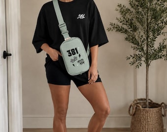 Moto Mom Custom Number Crossbody Sling Bag | Personalized Embroidered Mom Bag | Dirt Bike Gift | Track Day Bag | Race Mom Accessory