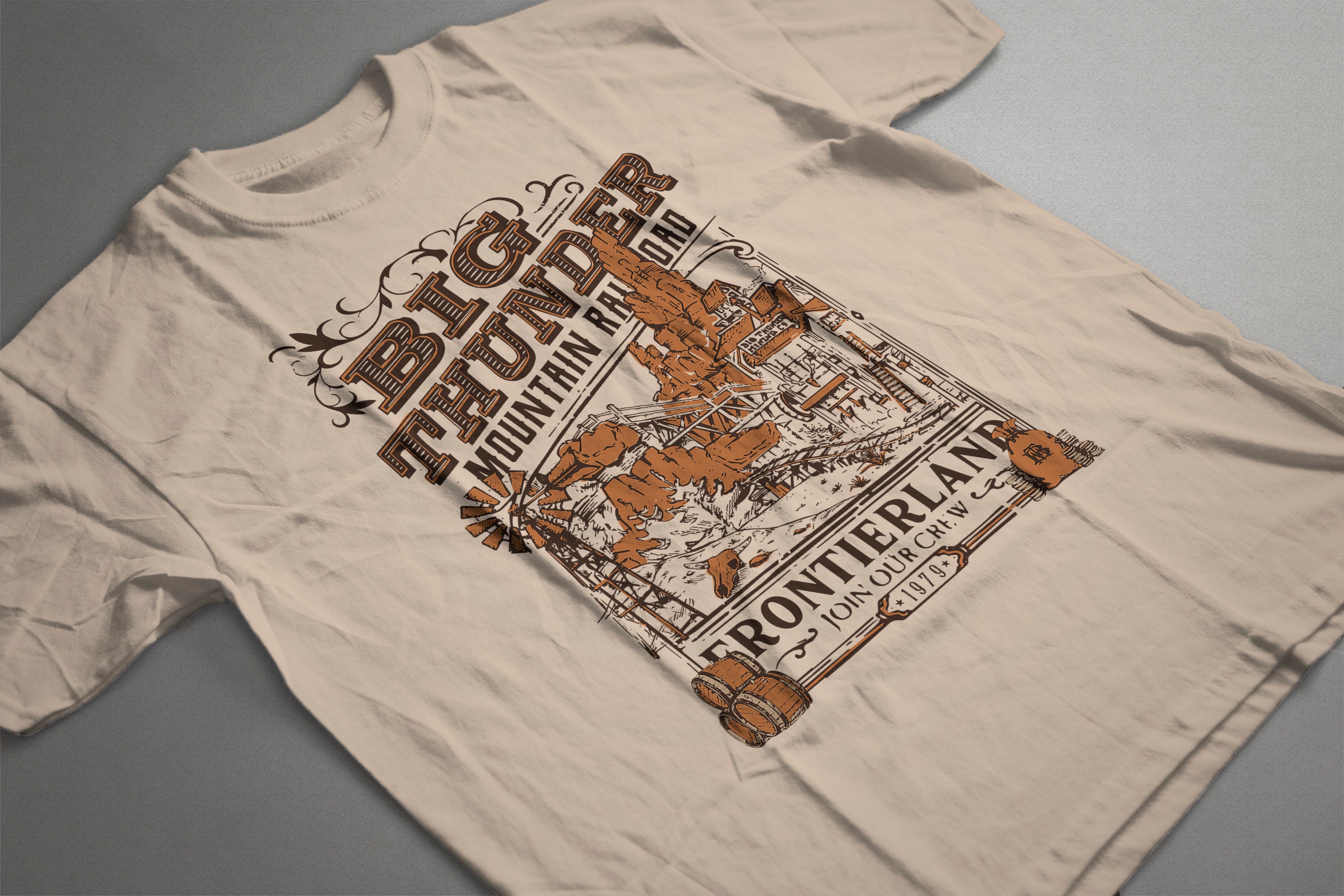 ビッグサンダーマウンテン Tシャツ - テーマパーク Tシャツ - 男性と