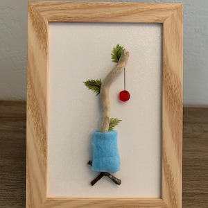 Charlie Brown Christmas Tree Wall Art: Sea Glass Ornament